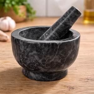 Eco Friendly Marble Mortar And Pestle Set For <b>Grinding</b> Organic Spices Herbs Seeds And Preparing Fresh <b>Paste</b> - Product Image 3