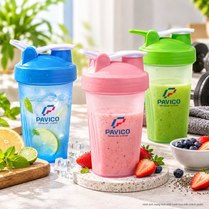 Botella Mezcladora de Proteínas de Plástico con Logotipo Personalizado al por Mayor, con Tapa Abatible, para Gimnasio, Fitness, Deportes, Fabricante OEM, Vietnam - Product Image 6
