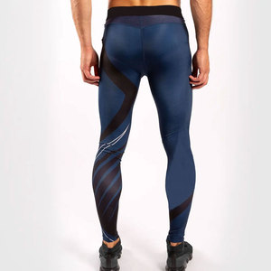 Leggings de compression pour homme, longueur intégrale, imprimé géométrique, spandex, nylon, taille élastique, pantalon de compression - Product Image 3
