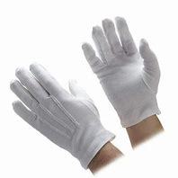 Guantes de algodón blanco con puño a presión - Unisex, personalizables en color para guardia de honor, banda de marcha y uniformes formales (OEM/ODM) - Product Image 1