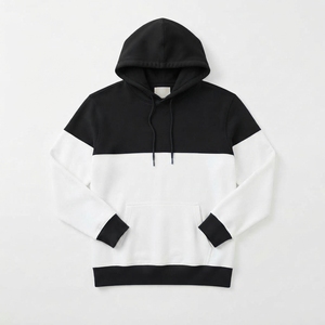 Sudadera con Capucha de Forro Polar para Hombre, Diseño de Bloques de Color Personalizados, 320 GSM, Dos Tonos, Estilo Urbano - Product Image 2