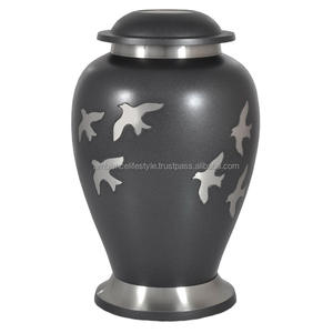 Ambience <b>Lifestyle</b> Modern Gold Trim Brass Cremation Urn American Style Adult Female Ashes Memorial <b>Bag</b> Wholesale for Men Women - Product Image 3