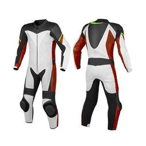 Traje de Motociclismo Estampado para Hombre, Manga Larga, de Cuero, Impermeable, Transpirable, con Bloques de Color, para Todas las Estaciones - Product Image 1
