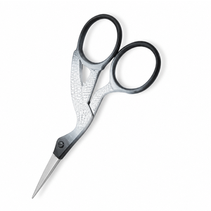Mini ciseaux en acier inoxydable avec poignées noires à prise souple OEM pour la découpe multi-usages, l'artisanat DIY, MANAN INSTRUMENTS - Product Image 1