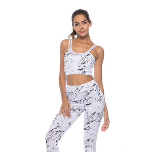 Pantalons de yoga en molleton sans couture pour femmes XL/XXL, ensembles de sport personnalisés à carreaux grande taille, leggings imprimés respirants avec poches en spandex - Product Image 6
