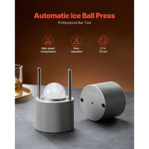 Kit de Ahumador de Cócteles de Aluminio Aeronáutico de 2.1 Pulgadas, Prensa para Hacer Esferas de Hielo de 53 mm con Pinzas y Bandeja Recolectora - Product Image 2