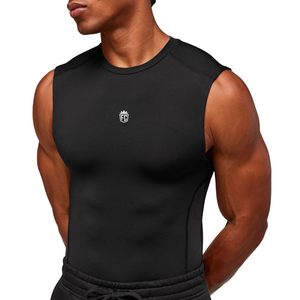 Camiseta Deportiva Negra Ajustada para Hombre, Ropa Deportiva y de Entrenamiento con Tela Transpirable y Elástica para Gimnasio - Product Image 5