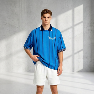 Customizable Color Striped 100% Polyester V-neck Soccer Volleyball Basketball Football <b>Referee</b> Shirt Uniform with Custom Logo - Product Image 3
