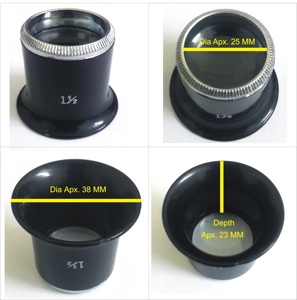 แว่นขยายสแตนเลสทรงไม่สมมาตร SUNTOOLS/STIPL 326A (ปัญจาบ) สำหรับตรวจสอบอัญมณีและทำเครื่องประดับ - Product Image 1