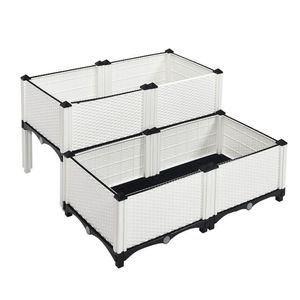 Set di 4 Fioriere Rialzate per Ortaggi e Fiori - Product Image 1