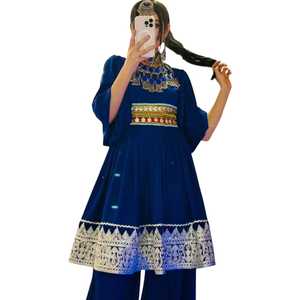 Wholesale embroidered afghan traditional frock High quality afghani casual <b>dresses</b> party wear kuchi <b>dress</b> for women loose fit - Product Image 1