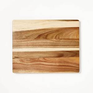 Planche à découper en bois naturel en gros, forme rectangulaire avec poignée, en bois naturel, pièce unique, bloc de découpe de cuisine - Product Image 5