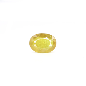 Loose 3.8 Carat Oval Cut Yellow Sapphire Gemstone for Fine Jewelry - Product Image 1