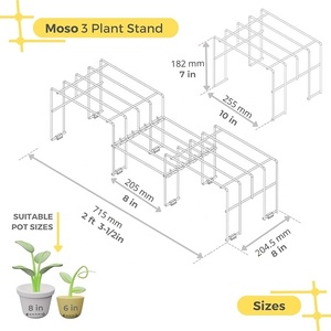 Modern <b>Metal</b> <b>Flower</b> <b>Stands</b> Powder Coated White Indoor Plant Holders for Home Decor Minimalist Design - Product Image 4