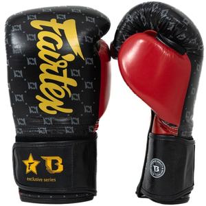 ถุงมือชกมวย Fairtex หนังวัวแท้แบบกำหนดเองสำหรับมืออาชีพ MMA คิกบ็อกซิ่ง พร้อมที่จับมือ  โลโก้สั่งทำพิเศษ  ปิดด้วยแถบตีนตุ๊กแก - Product Image 2