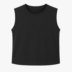 Vente en gros de débardeurs de fitness pour femmes de haute qualité, courts, respirants, confortables, en coton, avec logo personnalisé - Product Image 1