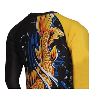 Grappling MMA Rash Guard <b>Design</b> Your Own Digital Print <b>Compression</b> <b>Shirt</b> BJJ <b>Custom</b> Printed Men's Anti-Bacterial UPF50 Fortleo - Product Image 6