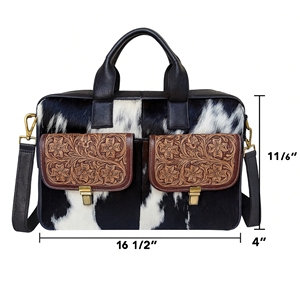 Premium Leather Unisex Laptop <b>Bag</b> Vintage Western Handcrafted Office Messenger <b>Bag</b> Lightweight Eco-Friendly Detachable Zipper - Product Image 1