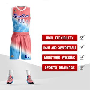 Uniforme de basketball sublimé de haute qualité, vêtements de sport unisexes, logo personnalisé, respirant, léger, sans manches, 100% taille plus - Product Image 2