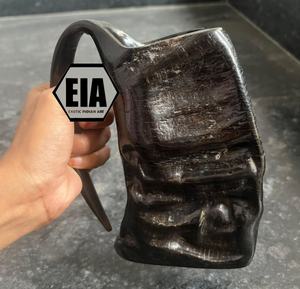 Oddin Unique Viking Style Tallado Cuerno de Búfalo Taza para beber Diseño animal ecológico Pulido para cerveza Agua Cultura vikinga - Product Image 1