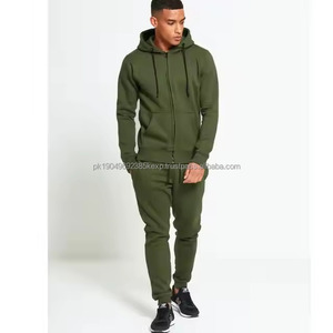 Ensemble de survêtement pour homme grande taille personnalisé 2025, léger, avec capuche, jogging pour les sports d'hiver, motif uni, écologique - Product Image 1