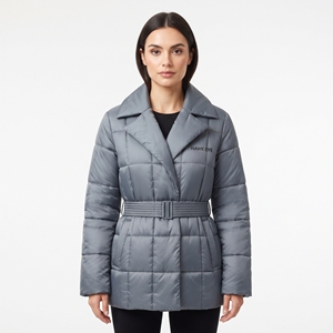 Trending 2026 Women's Insulated Quilted Jacket with <b>Belt</b> Lightweight Winter Padded Coat Warm Casual Puffer Outerwear - Product Image 1