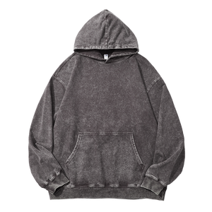 Sweat à capuche personnalisé vintage délavé, coupe oversize, style streetwear, en molleton épais, unisexe, fabricant de vêtements - Product Image 5