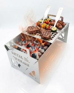 Barbecue portable en acier inoxydable 304, pliable, pour camping, barbecue au charbon de bois, pique-nique en plein air (version 2) - Product Image 5