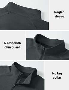 Camiseta Deportiva Personalizada para Hombre con Cuello Alto y Cierre de Cremallera |   100% Poliéster Transpirable de Secado Rápido |   Ropa Deportiva para Deportes de Invierno al Aire Libre - Product Image 6
