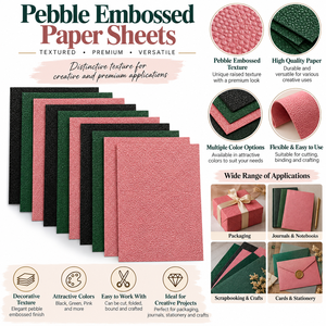 Premium Specialty Paper Sheets with <b>Pebble</b> Texture and Embossed Design Recycled Pulp for Gift & <b>Craft</b> - Product Image 6