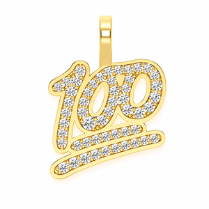 Personalized Custom 10K <b>Solid</b> <b>Gold</b> Lucky Number Date Memorial Moissanite Minimalist Trendy Unisex <b>Pendants</b> Necklace Charms Gift - Product Image 1