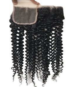 Vente en gros, Extension de cheveux humains brésiliens, Deep Curly, couleur naturelle, Closure Hd 4x4, Deep Curly, Extension de cheveux, vendeur indien - Product Image 4