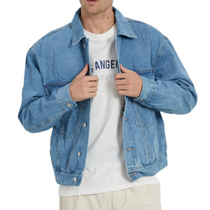 Veste en jean en coton pratique et pointue pour hommes, poches frontales à boutons, durable pour l'hiver au quotidien - Product Image 1