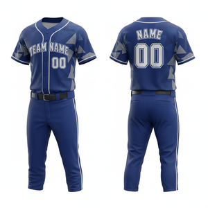 Uniforme de Béisbol Personalizado de Malla Transpirable de Poliéster, Pantalón y Camiseta de Alta Calidad, Sublimado, de Secado Rápido, Cuello en V, Unisex - Product Image 6