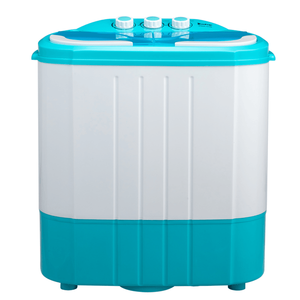 XPB40 1219S Mini Twin Tub Washing Machine 5.5lbs (8.8lbs 6.6lbs) Capacity 110V 370W Semi Automatic <b>Top</b> <b>Load</b> Washer Blue Plastic - Product Image 3