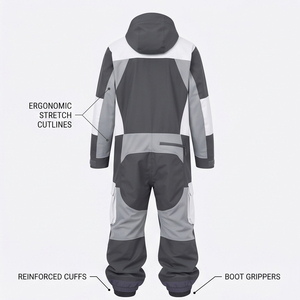 Combinaison de sport d'hiver imperméable, coupe-vent et respirante MALUZA INDUSTRIES High Tech Outdoor, 10 000 mm, à capuche, pour homme - Product Image 2