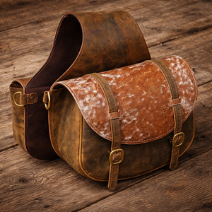 Bolsa de Sillín de Cuero Genuino Tamaño Universal para Caballo, Piel de Vacuno con Solapa, Estilo Western, para Equitación y Senderismo, Envío Gratuito a EE. UU. - Product Image 6