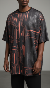 เสื้อยืดโอเวอร์ไซส์ผู้ชายสุดเทรนดี้ พิมพ์ลายแบบซับลิเมชั่น สไตล์ลำลองแนวสตรีท ทรงหลวม - Product Image 6