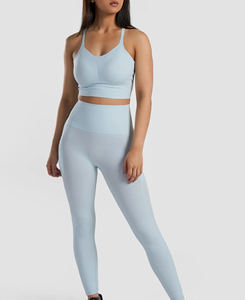 Nuevo Diseño, Sujetador Deportivo de Yoga para Mujer, Cuello en U, Transpirable, de Alta Calidad, con Gran Soporte, Sin Costuras, Ligero, con Tirantes Ajustables, Color Sólido - Product Image 4