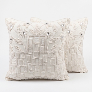 Funda de Cojín Bordada con Corazón, Blanca y Rosa, Decorativa, para Sofá, Dormitorio, Decoración del Hogar - Product Image 5