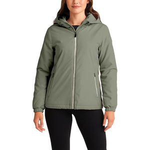 Chaqueta Cortavientos Ligera Tipo Anorak con Capucha con Cordón Ajustable y Media Cremallera para Mujer - Product Image 1