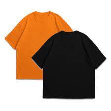 เสื้อยืดคอกลมแขนสั้นสีดำล้วนผ้าฝ้ายทรงโอเวอร์ไซส์สำหรับผู้ชาย เสื้อถักสไตล์ลำลอง - Product Image 3