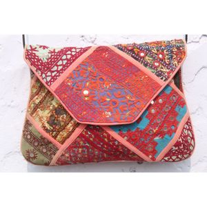 Handmade Ethnic Clutch Embroidery Banjara Casual Fashion Open Patchwork <b>Mirror</b> Work Clutch Purse for Wholesale Price - Product Image 2