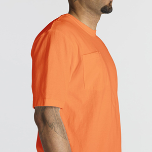 T-shirt homme en coton épais premium, coupe ample, style streetwear de luxe, épaules tombantes, tissu durable. - Product Image 5