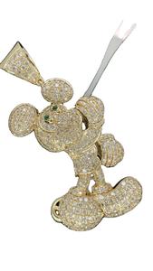 Nueva Colección de Collares con Colgante de Mickey Mouse Estilo Hip Hop para Mujer, Colgante de Moissanita, Joyería de Moda - Product Image 2
