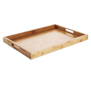 Handmade Solid Mango Wood <b>Serving</b> <b>Tray</b> With Cut-out Handles <b>Large</b> Rectangular Decorative Ottoman <b>Tray</b> For Kitchen Coffee Table - Product Image 6