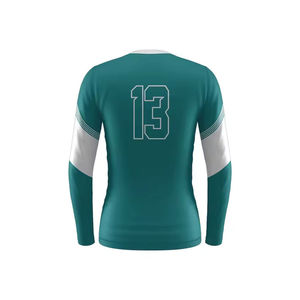Camiseta de Voleibol Personalizada para Hombre, 100% Poliéster, Ligera, Deportiva, Transpirable, Uniforme de Equipo, Cuello en V, Secado Rápido, OEM - Product Image 2