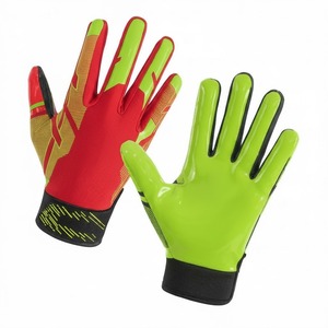 Gants de football américain sur mesure, nouvelle arrivée, antidérapants, à doigts complets, avec sangle de poignet réglable, personnalisables, vente en gros - Product Image 1