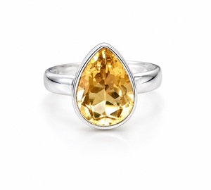 925 Sterling Silver Natural <b>Citrine</b> <b>Ring</b> Handmade Bohemian Gemstone <b>Ring</b> November Birthstone Elegant Fine Jewelry - Product Image 1