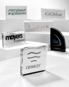 Customizable Logo Clear Solid Acrylic Cube <b>Block</b> Display Rack Eco-Friendly for Easy Assembly for Jewelry Display - Product Image 2